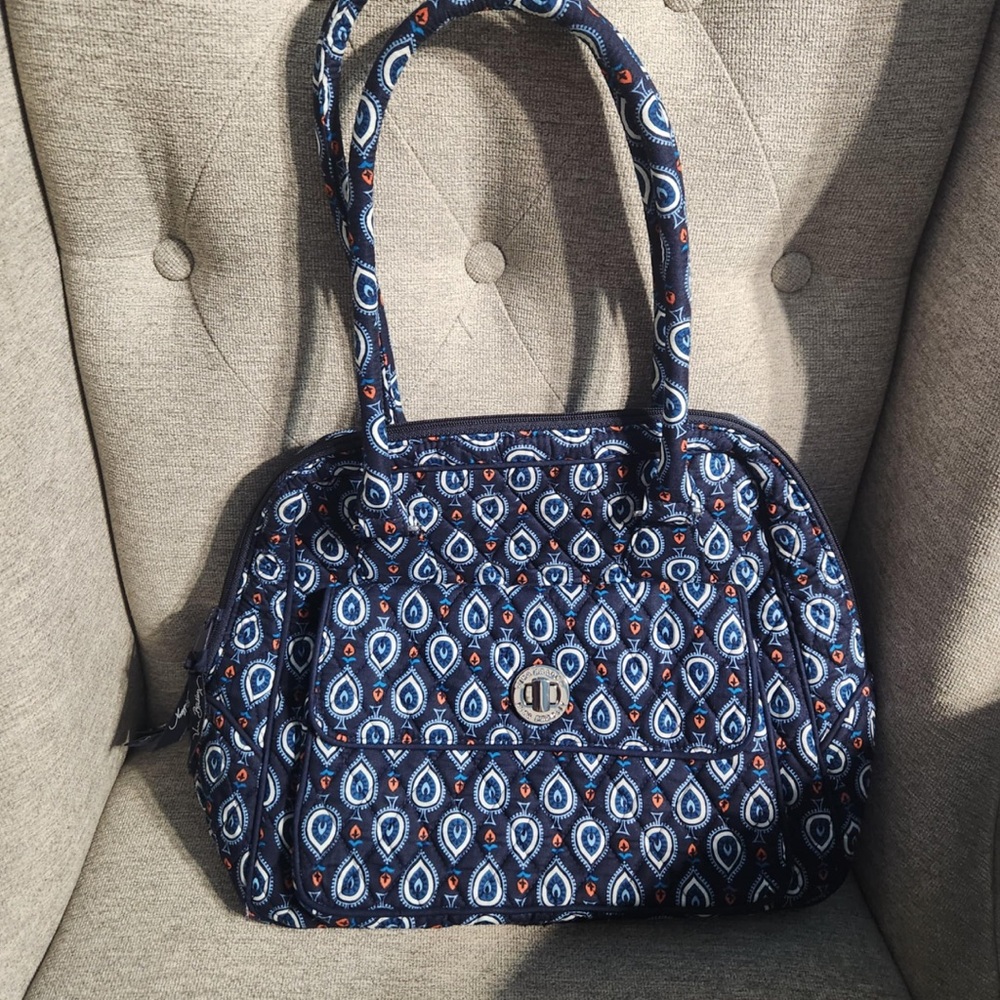 Retired Vera Bradley Double Handle Satchel Bag in Marrakesh Motifs
